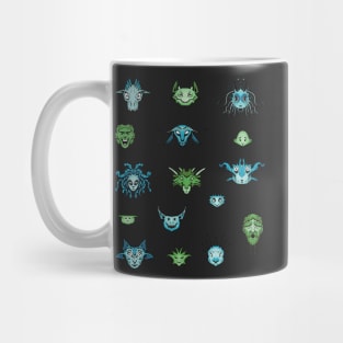 Monster Faces Sticker Sheet Mug